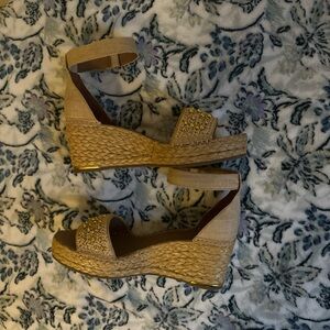 Franco Sarto Tan Wedge Sandals